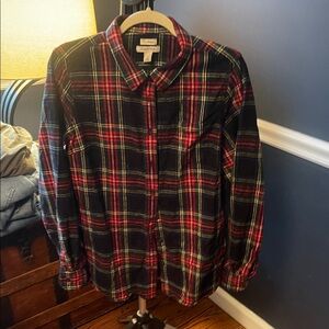L.L. Bean Tartan Plaid Shirt - Red, Green, Yellow